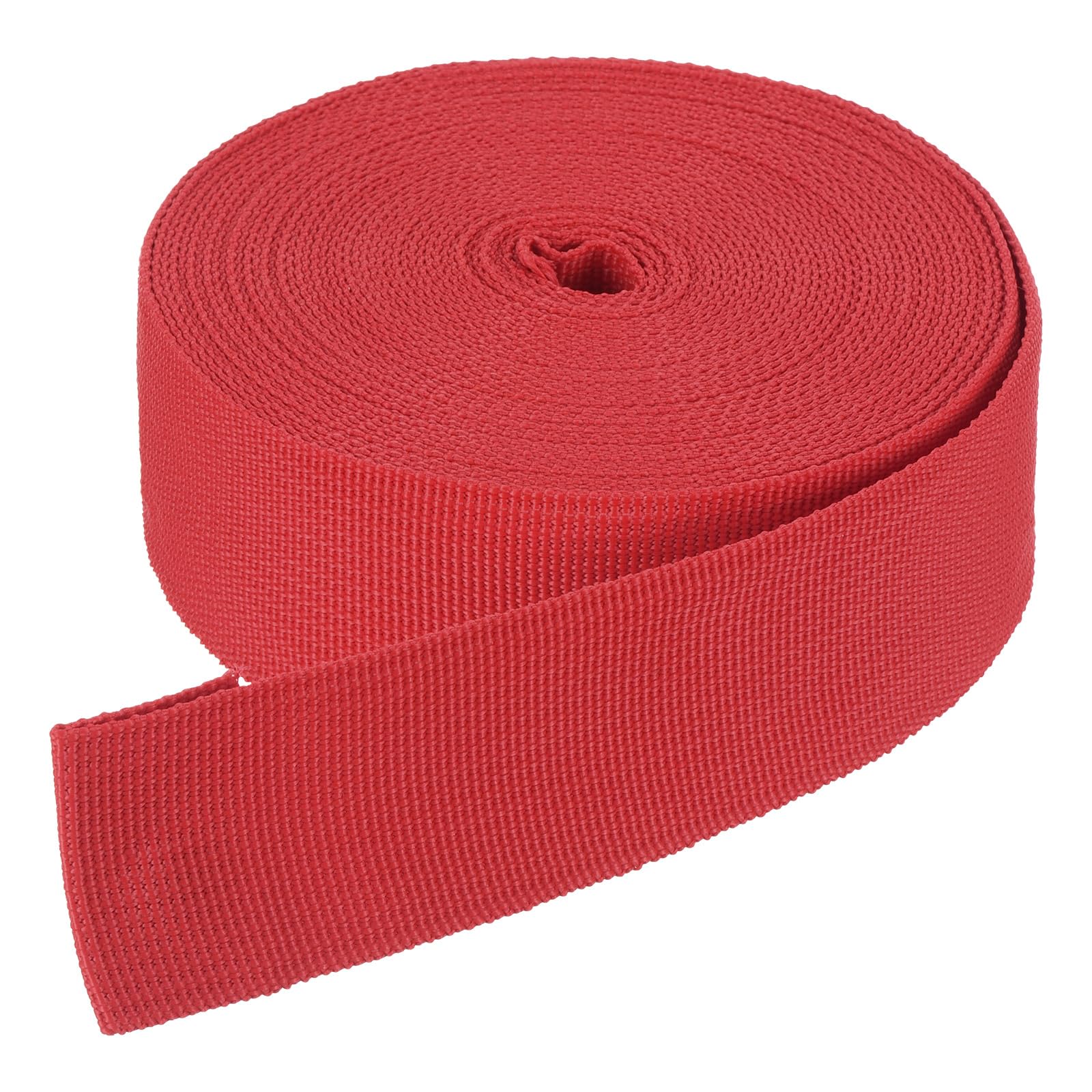 DMiotech 10 Yard x 1 1/2 Inch Width Nylon Webbing Strap Poly Flat Webbing Strapping for DIY Craft Backpack Strapping, Sewing, Outdoor Gear Repair, Red