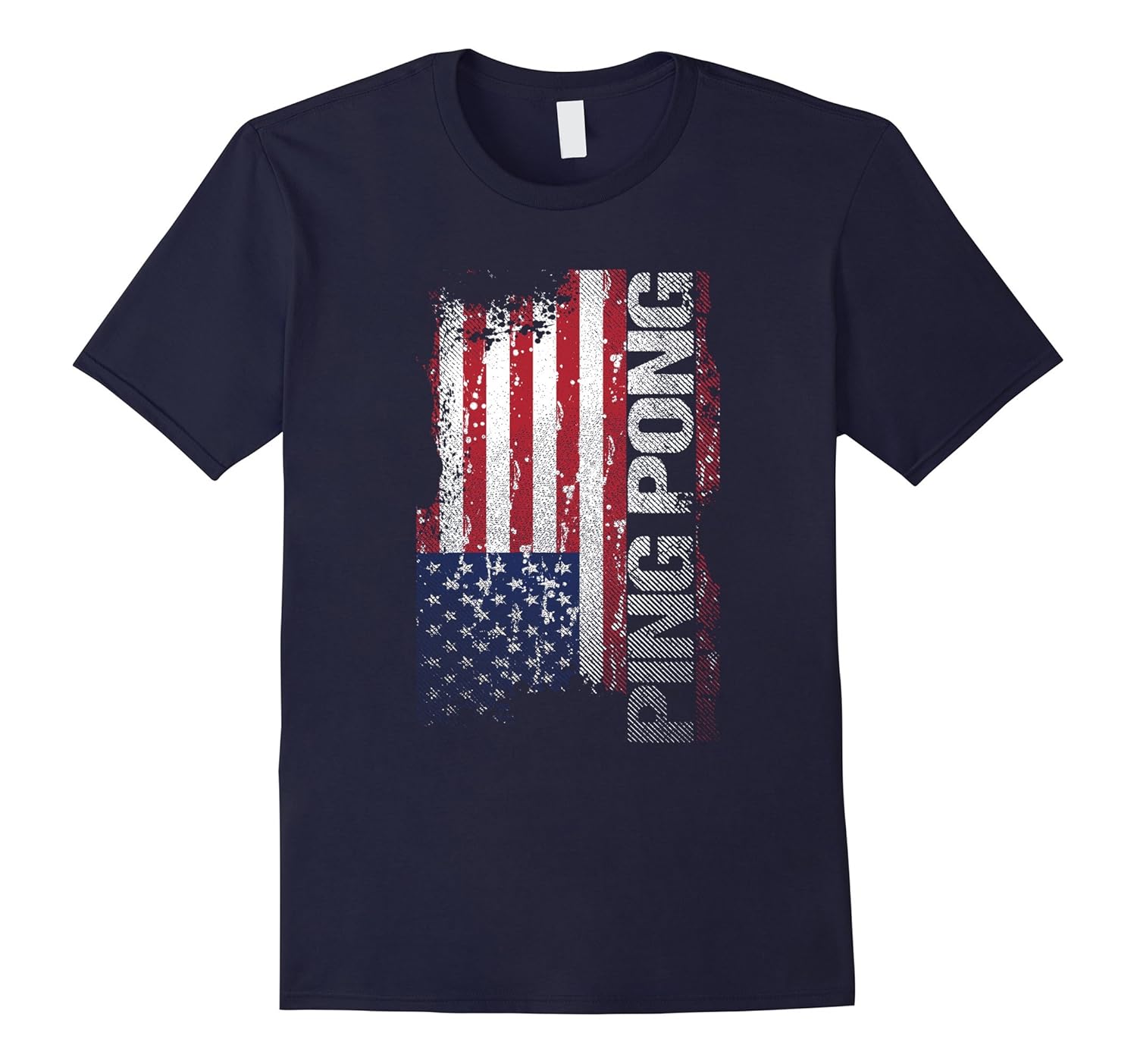 USA Flag Ping Pong T-Shirt, Ping Pong Table Tennis Tee Gift-Rose