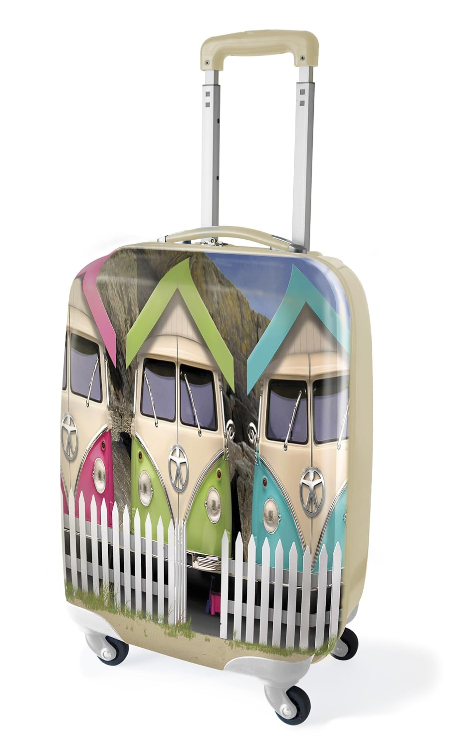 Lazy Days Happy Camper Hard Suitcase (Medium H60xW45xD24cm) Amazon.co