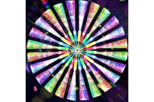 SHQDD 100 PCS Glow Fiber Wands Sticks,LED Light Wands,Glow in The Dark Party Supplies,Fiber Optic Wands,LED Flashing Sticks,Fiber Optic Light Wand Stick for Party,Wedding,New Year Party Favors