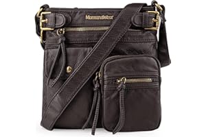 Montana West Crossbody Bag for Women Multi Pocket Shoulder Bags Medium Travel Purses Ultra Soft Washed Leather