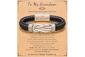 ORISPRE To My Son/Grandson/Nephew Bracelet, Gifts for Teens Boys Men Inspirational Bracelet for Birthday Confirmation Graduation Back to School Christmas Gifts