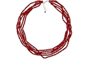 MGR MY GEMS ROCK! Multi-Strand Layered Bib Collar Statement Beaded Crystal Necklace.