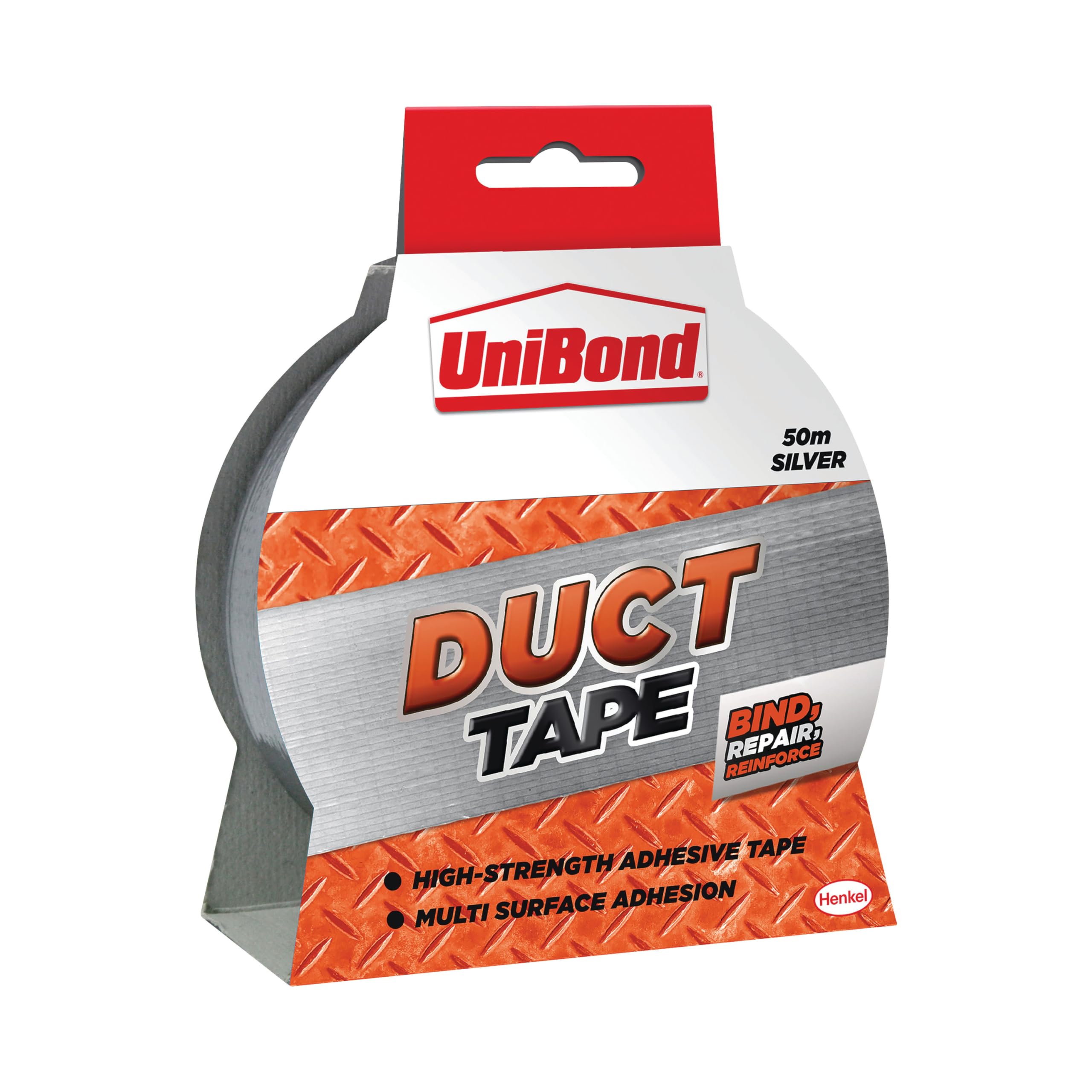 UniBond 1405197 Original Duct Tape High Strength Adhesive - 50 mm x 50 m, Silver