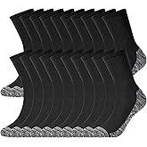 GEPAPE 20 Pairs Unisex Cotton Moisture Wicking Cushioned Comfortable Crew Workout Hiking Socks for Sport Running