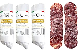 GIORGIO'S NATURALS Giorgio’s Naturals Handcrafted Dry-Aged Salami – Salame Di Manzo 5 Ounce, Authentic Italian Sausage, Hard Salami, Pure Beef Salami, Charcuterie Meat (Pack of 3)