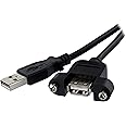 StarTech 1 FT Panel Mount USB Cable A to A - F/M