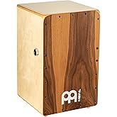 Meinl Cajon Box Drum with Snare Switch Knob - NOT MADE IN CHINA - Walnut Frontplate / Baltic Birch Body, Snarecraft Professional, 2-YEAR WARRANTY (SCP100WN)