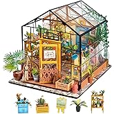 Rolife DIY Miniature House Kit-Mini Diorama 1/18 Greenhouse Dollhouse Building Kit with LED, Crafts for Adults Christmas Birthday Gift for Women Adults Dad Mom Home Decor (Cathy's Flower House)