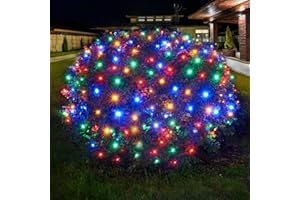 DIRNUN Led Christmas Net Lights Outdoor Christmas Decorations Lights 160LED 4ftx7ft, Connectable Outdoor Indoor Fairy Mesh Net Lights for Christmas Party, Yard, Patio, Tree, Bushes Decorations (Multicolor)