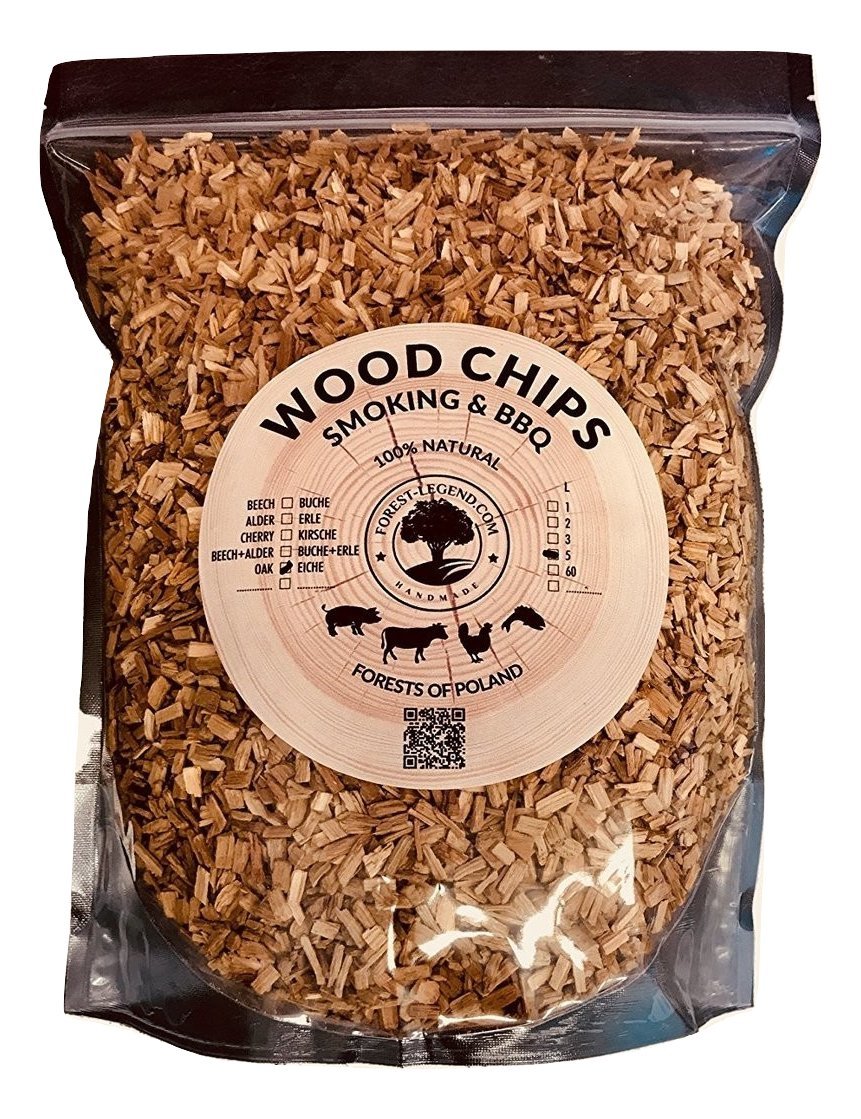 5 Litre Smoking Wood Chips for BBQ and Smokers 100% Natural from Polish Forests (Oak)