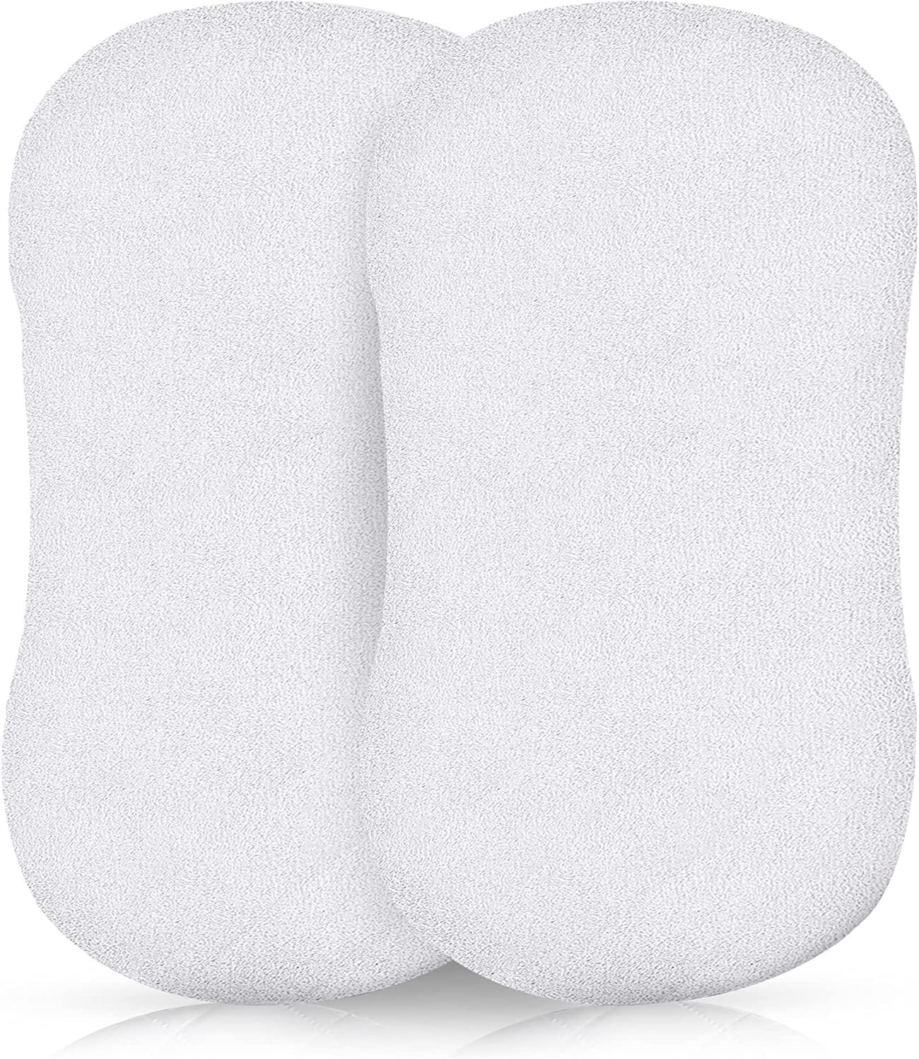 EOBIZ 2 pack 100% Cotton Terry Towel Waterproof Fitted Moses Basket Mattress Protectors Topper Cover Super Absorbent Stain Proof Non-Allergenic & Non-Noisy (Moses Basket (35 x 75cm)