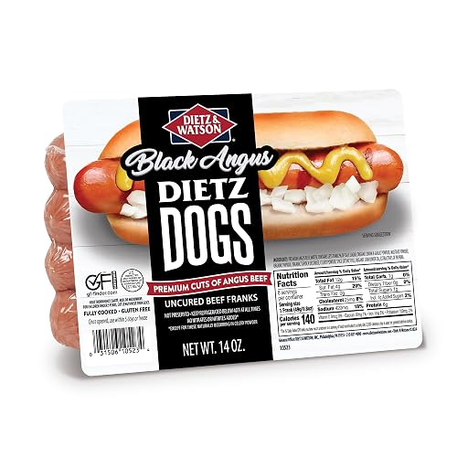 Reduced Shelf Life, Dietz & Watson Black Angus Dietz Dogs, Uncured Beef Franks