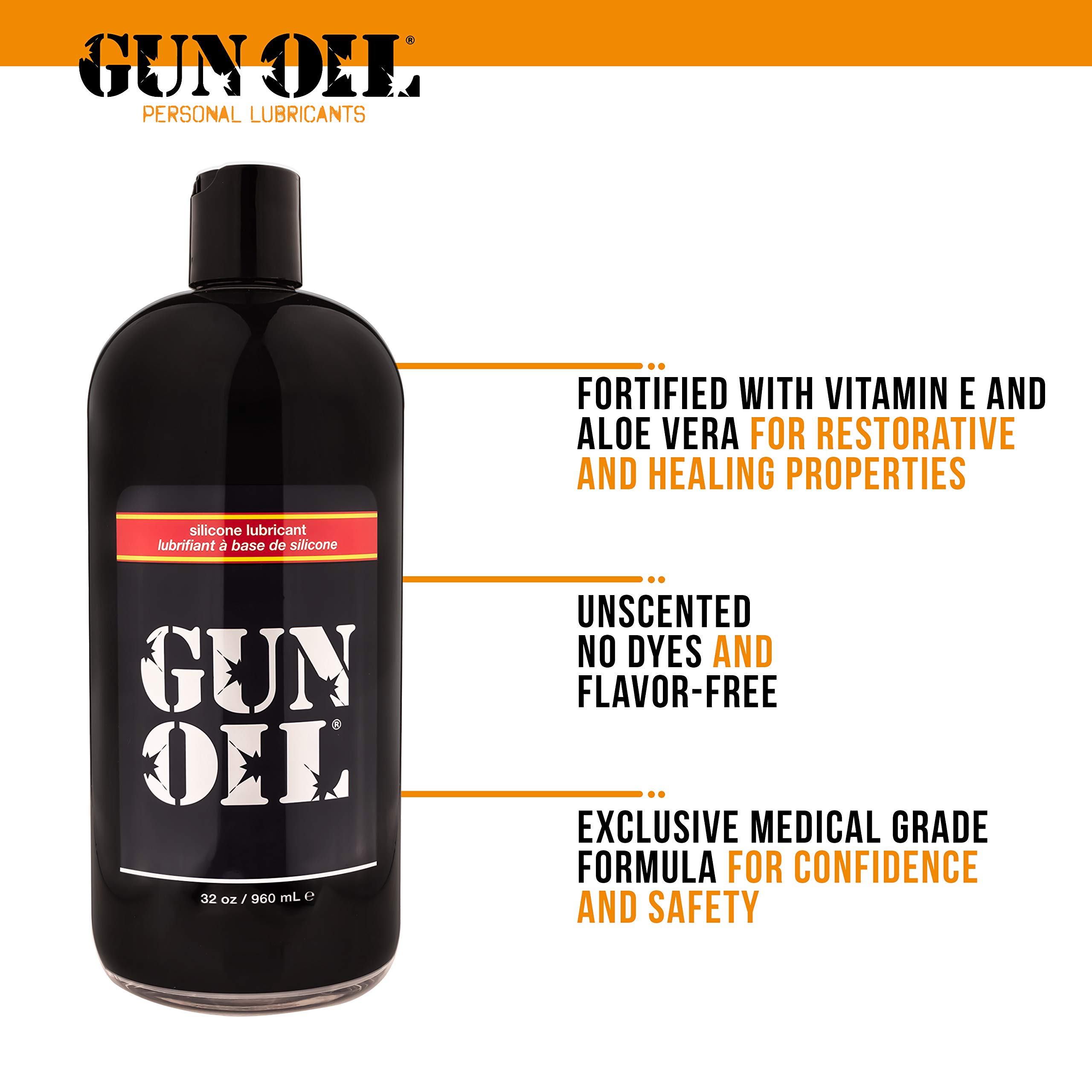 GUN OIL Silicone Lubricant LongLasting Hypoallergenic Vitamin