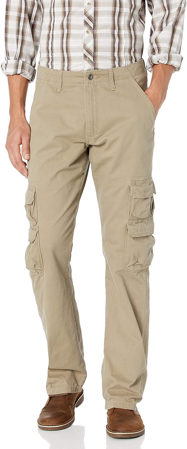 Wrangler Authentics Men's Premium Relaxed Fit Straight Leg Cargo Pant at  Men’s Clothing store