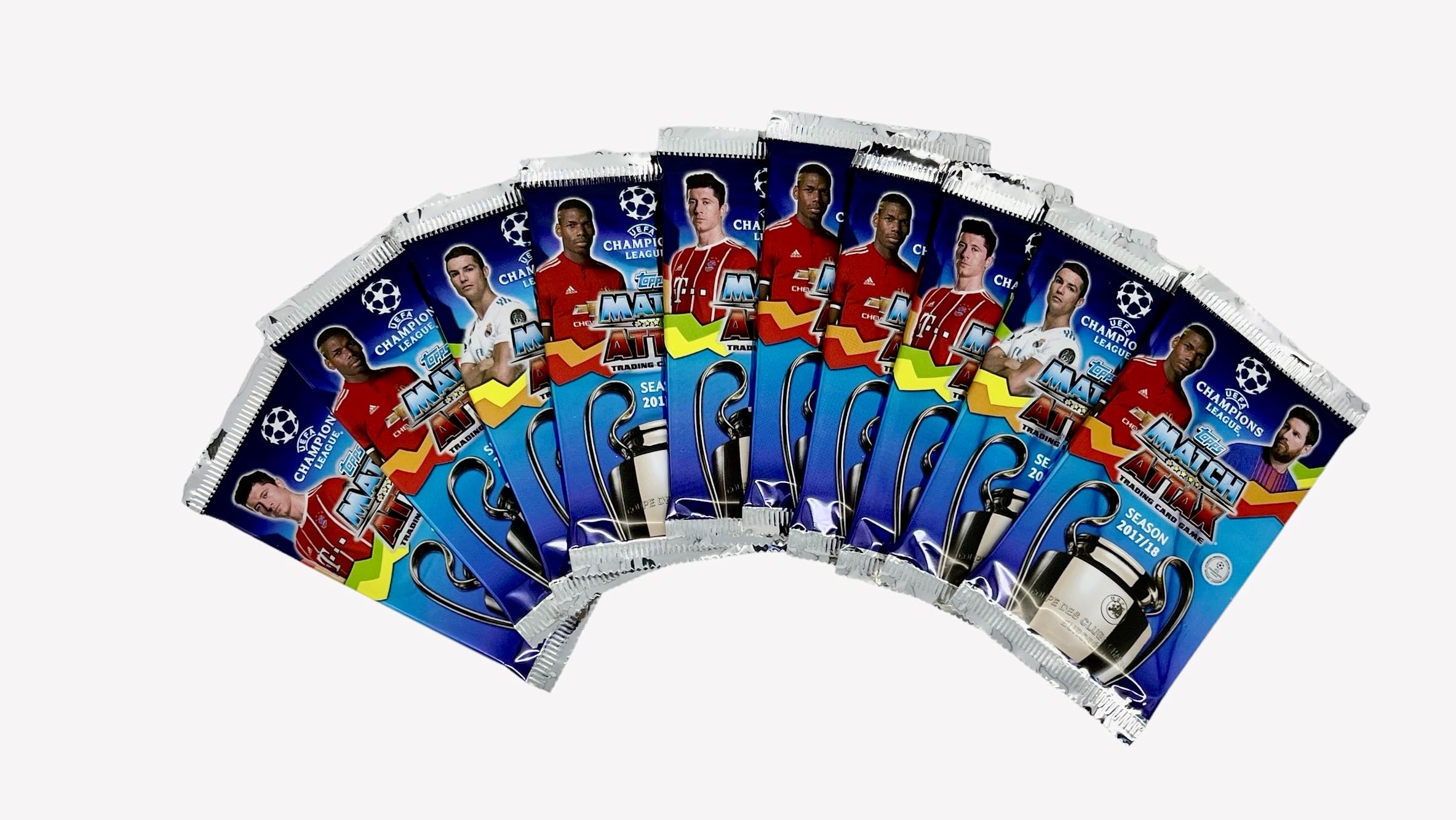 10x Topps UCL Match Attax 2017/18 Trading Card Collection Booster Pack (10 sealed packs)