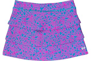 RuffleButts Girls UPF50+ Sun Protected Athletic Active Stretch Tennis Skort
