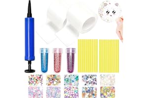 29Pcs Nano Tape Bubble Glue Kit, DIY Nano Tape Plastic Bubble Balloon DIY Craft Kit Super Elastic Bubble Balloon Double Sided