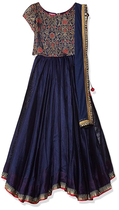 Girl's Synthetic Salwar Suit Set