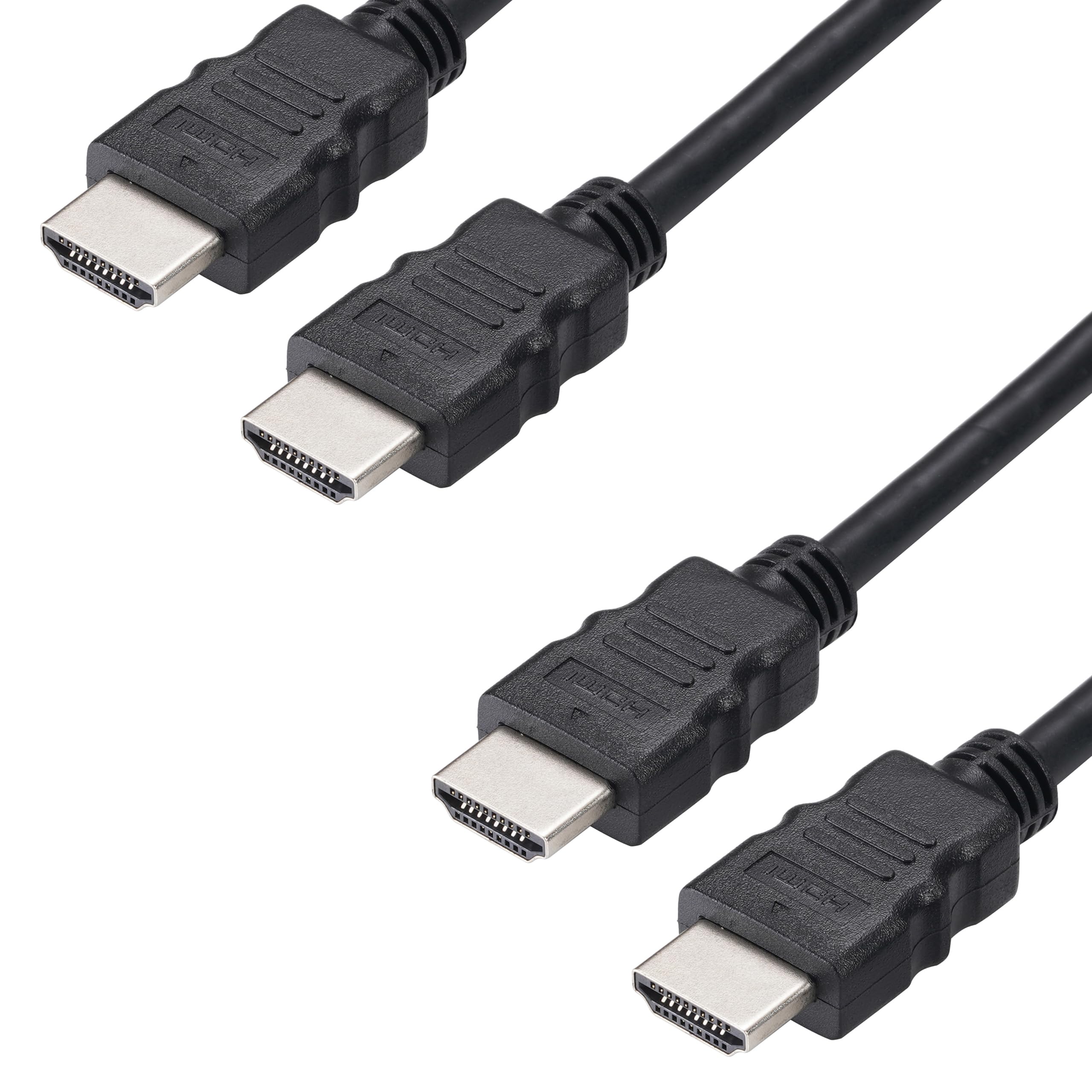 KamKorda 4K HDMI Cable 2m | 2 Pack | Compatible with TV, Blu-Ray, PS4/5, Xbox, Projector, Soundbar, Sky, PC, Laptop | Superb Video & Audio Quality | Black