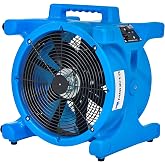 MOUNTO AM20DF 1/5 HP 1800 CFM Axial Air Mover Blower Fan - Powerful Down Draft Fan for Drying, Cooling, and Ventilation