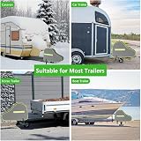 URAQT Tow Hitch Cover Universal Waterproof with Reflective Strip Grey/Green view 7