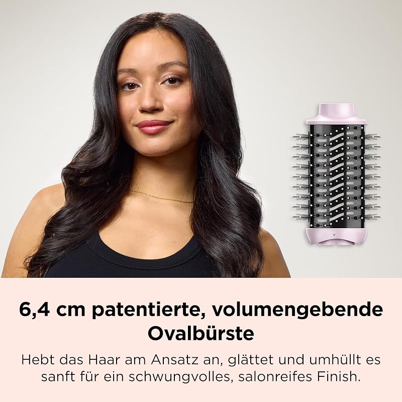 One‑Step™ 5‑in‑1 Multi Air Styler Pink Titanium Edition (inkl. Aufbewahrungstasche, 5 Aufsätze: Diffusor, Lockenaufsatz, Rundbürste, Paddle‑Bürste, Oval Volumiser – Keramik & Titanium)
