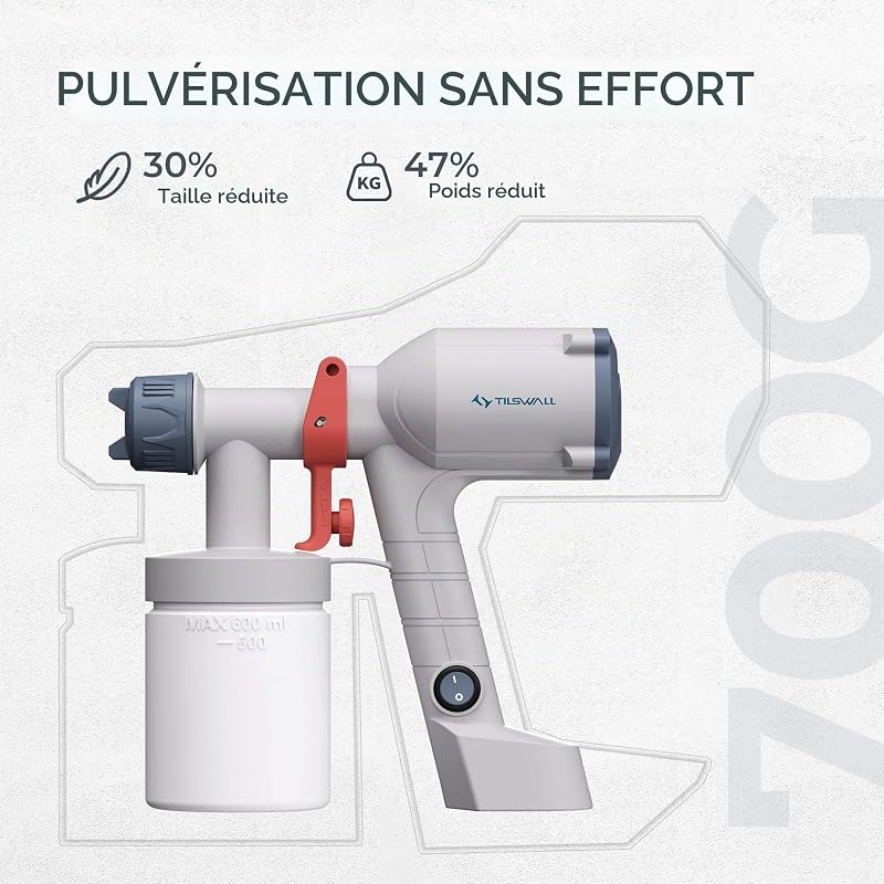 Pistolet a Peinture Électrique Dreamer400 Filaire Réservoir 600ml