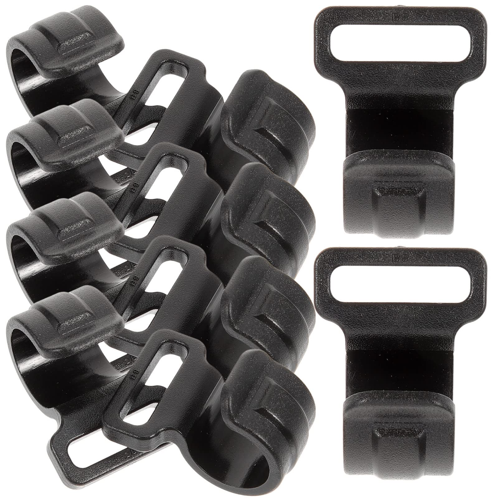BESPORTBLE Tent Pole Clips Plastic Hook Bungee 10pcs Plastic C Clamp for Camping Awning Tent Poles Clip to Fix Tent Cover Screen for Width of Webbing Strap Outdoor Tent
