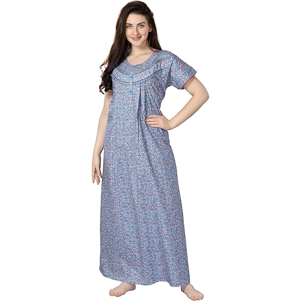 Soulemo Women's Cotton Paisley Maxi Nighty (499, Orange, S) at Amazon  Women's Clothing store