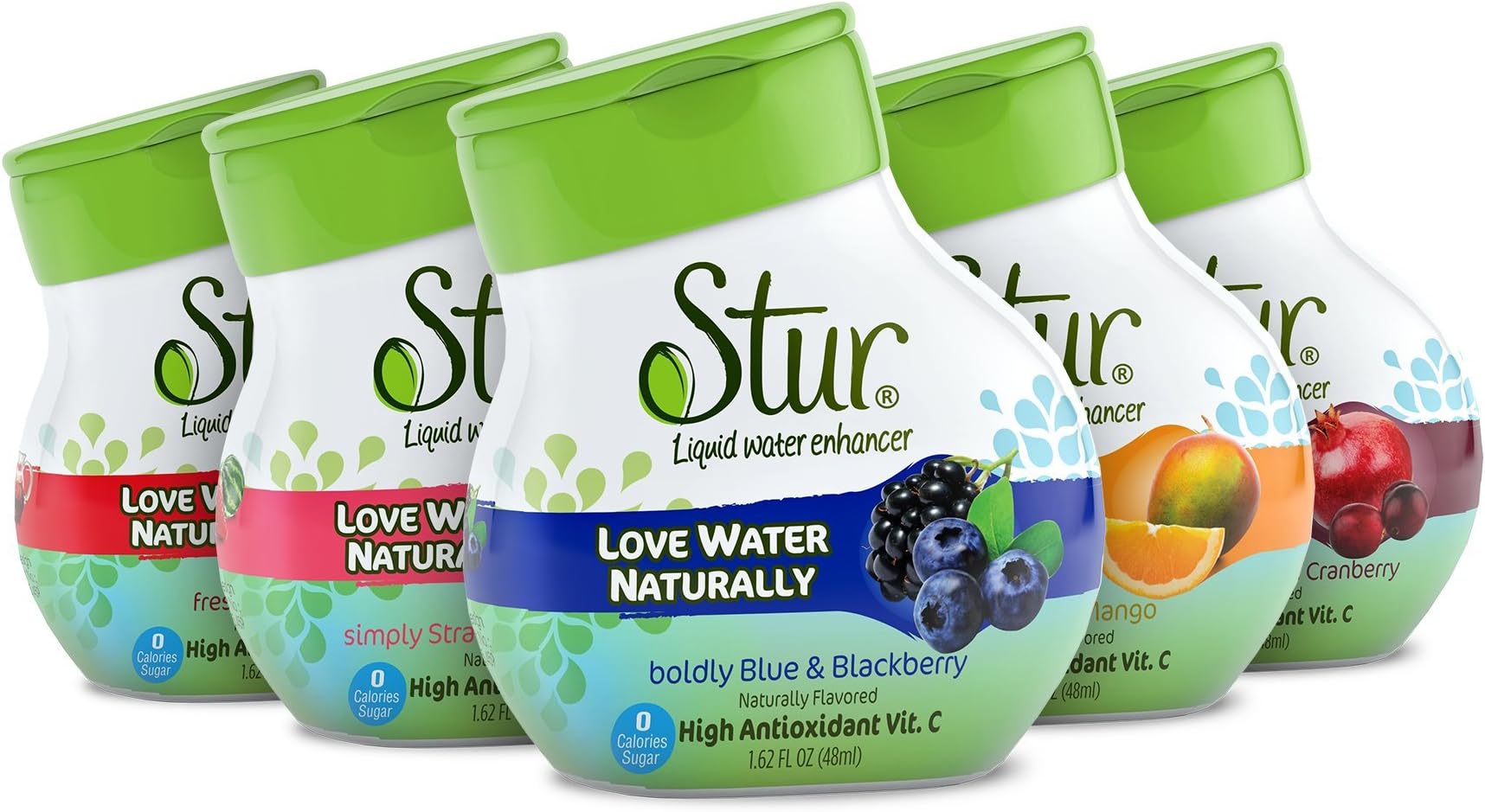 Stur Variety Pack (5pck) ALLNATURAL Stevia Water Enhancer