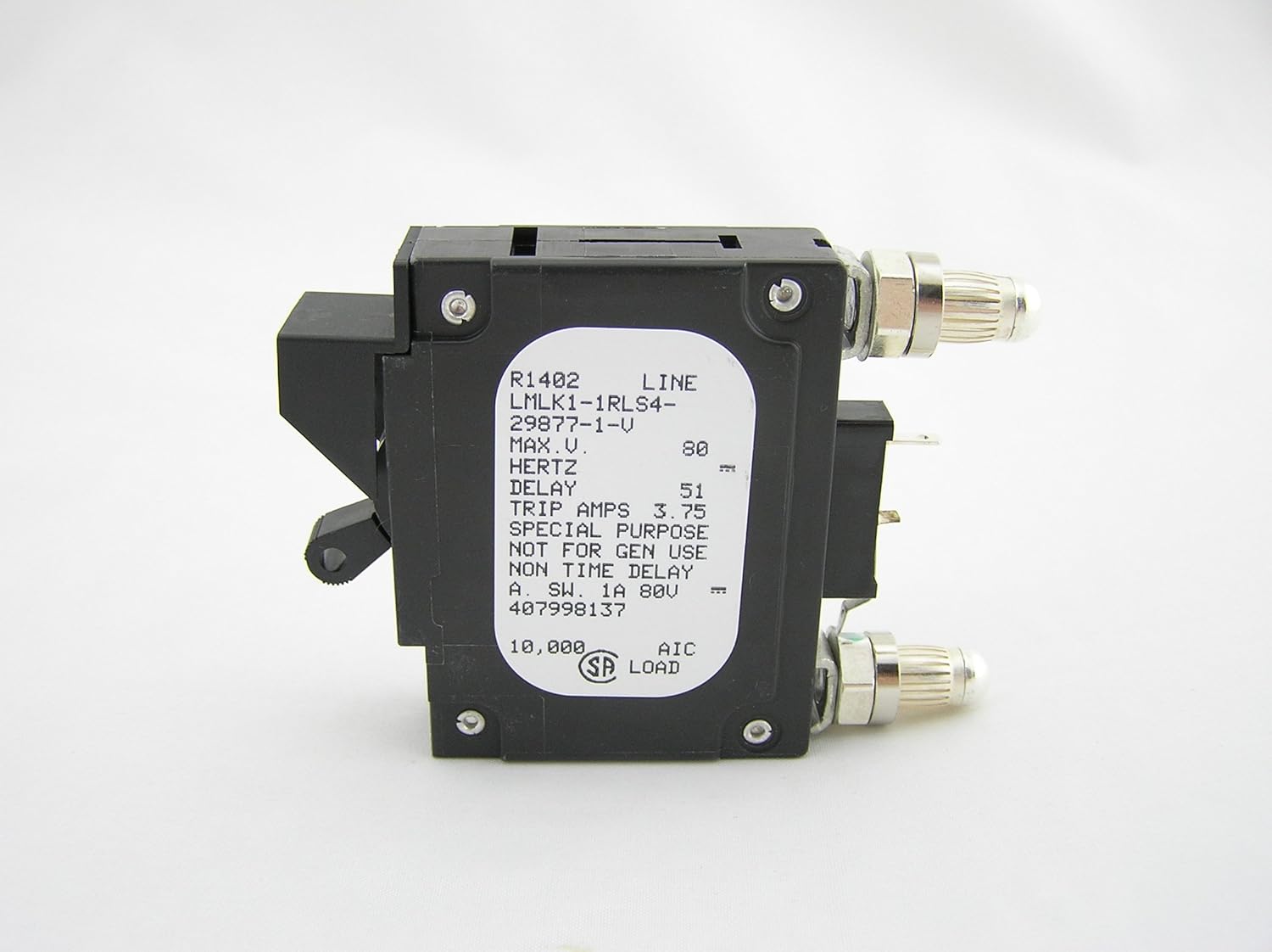 AIRPAX 3 AMP BULLET CIRCUIT BREAKER, LMLK11RLS4298771V