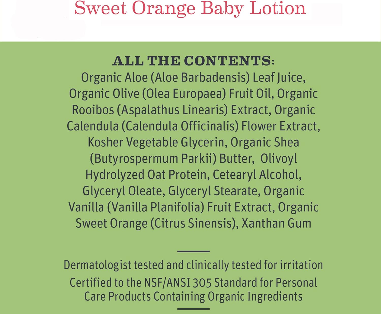 earth mama sweet orange baby lotion