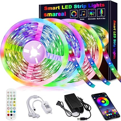 Alexa Led Strip 5 M Smart Rgb Led Strip Lighting With Remote Control Wifi Music Strip