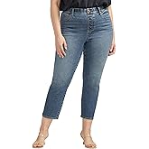 Jag Jeans Women's Plus Size Valentina High Rise Straight Leg Cropped Jeans