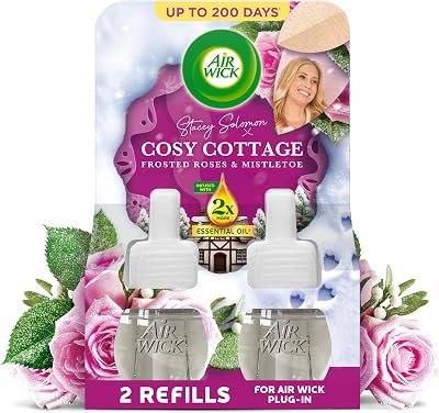 Air Wick Diffuser Twin Refill 19ml Cozy Cottage Frosted Roses & Mistletoe