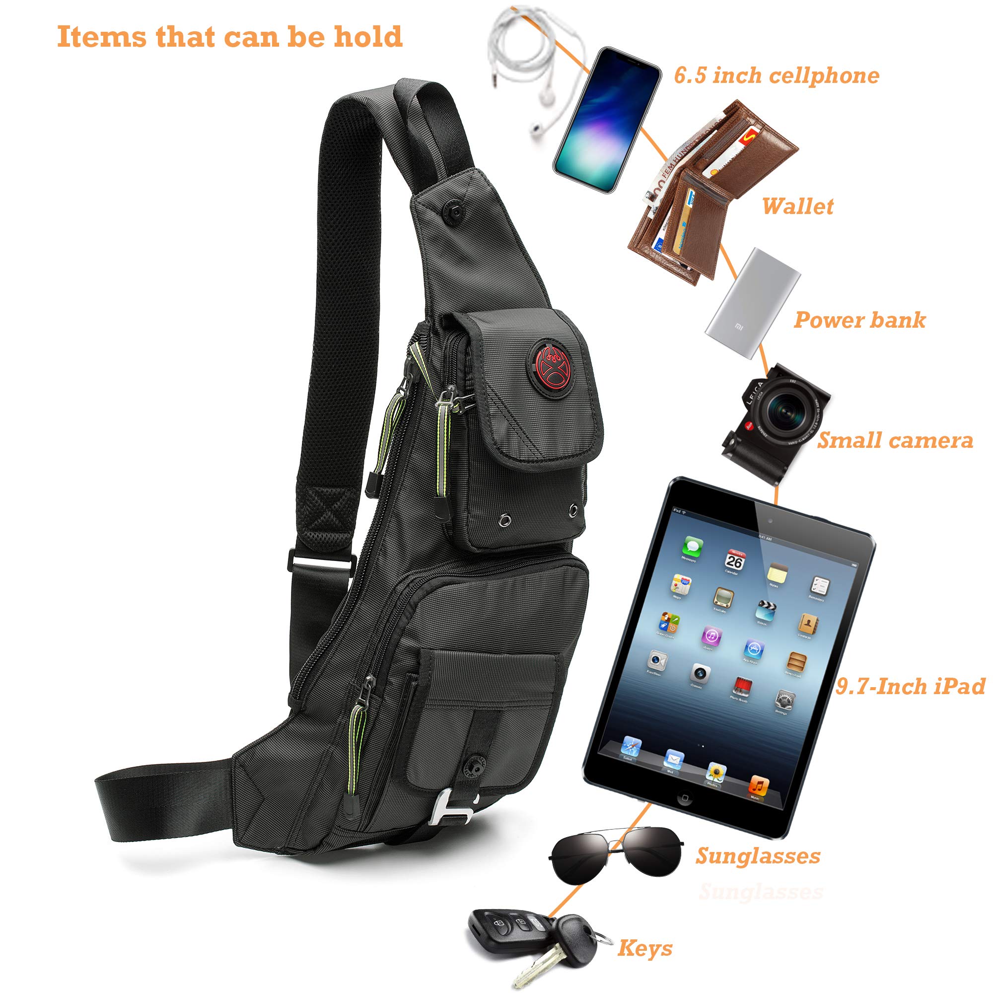 NICGID Sling Bag Chest Shoulder Backpack Crossbody Bags Casual Daypack for Men Women