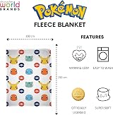 Character World Pokemon Official Fleece Blanket Pikachu 100x150cm view 3