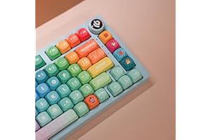 ILYCHEEGAMI PBT Cute Colourful MOA Round keycaps PBT keycap Set for Girl Kids Custom keycaps for Gateron Kailh Cherry Mx Swit