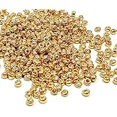 Perlin Glass Seed Beads 2mm 11/0 Round Mini Small Pony Beads 6500pcs for Jewelry Making Earrings Bracelets Pendants Waist DIY Handmade Metallic Color Kit (Gold)