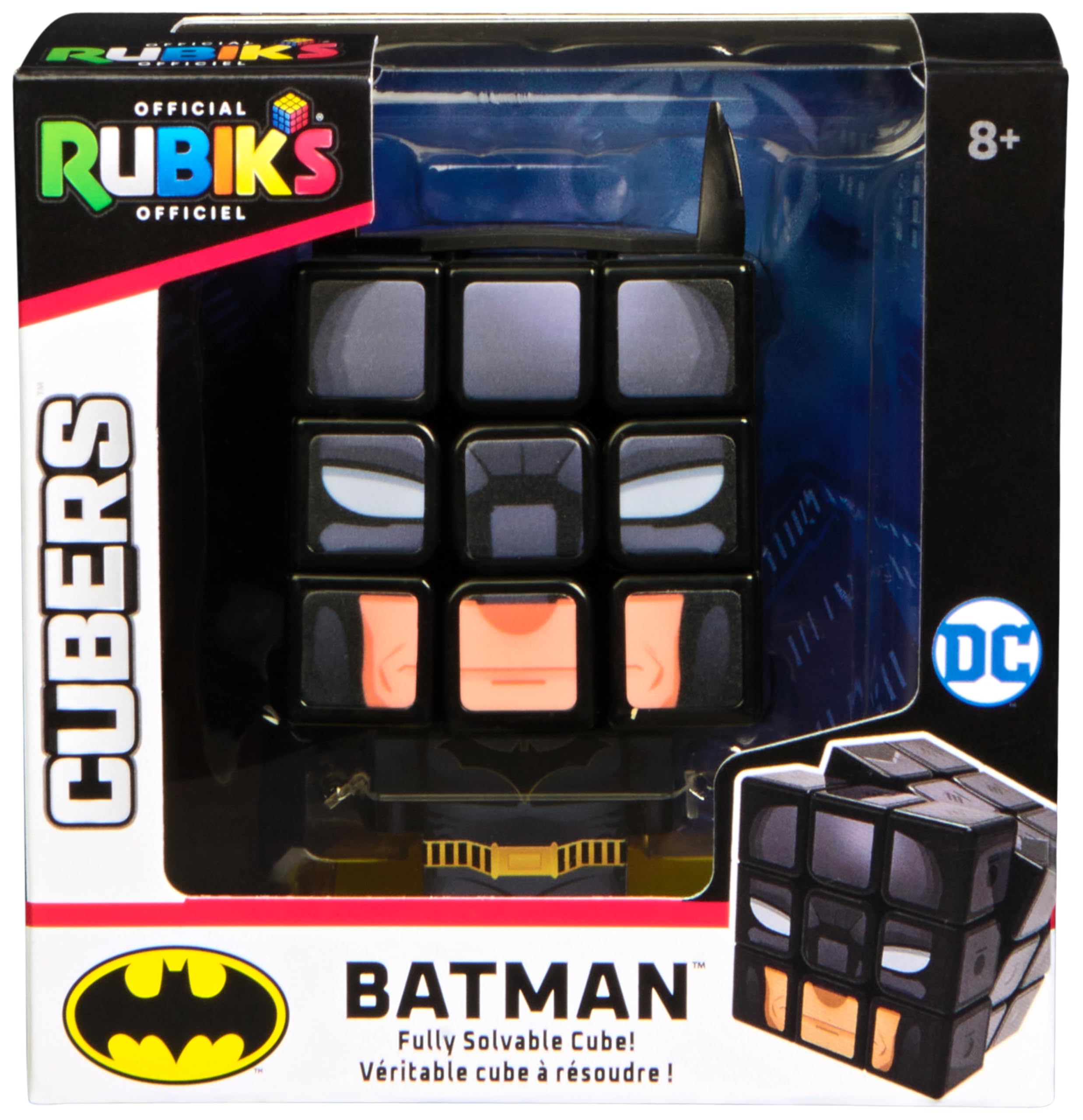 Rubik’s Cube Batman Cuber, Problem-Solving Challenging Brain Teaser Collectible Batman Fidget Toy, For Adults & Kids Aged 8+