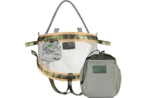 RTFLYKAY Hunting Saddle and Hunting Saddle Dump Pouch: Tree Saddle with Drawstring Closure, The Original Hunting Saddle Bearing 500lb, Mesh Saddle Bag with Includes Adjustable Bridge