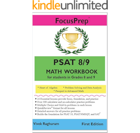 Psat 8 9 Math Workbook For Students In Grades 8 And 9 Ebook Raghuram Vivek Amazon Ca Kindle Store