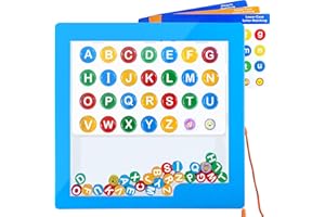 RAINBOW TOYFROG Alphabet Maze Board -Magnetic Drawing Board for Kids, ABC Words Matching Magnetic Maze Board, Fun Activities for Kids - Magnetic Color Maze and Airplane Toys for Kids Ages 4-8.