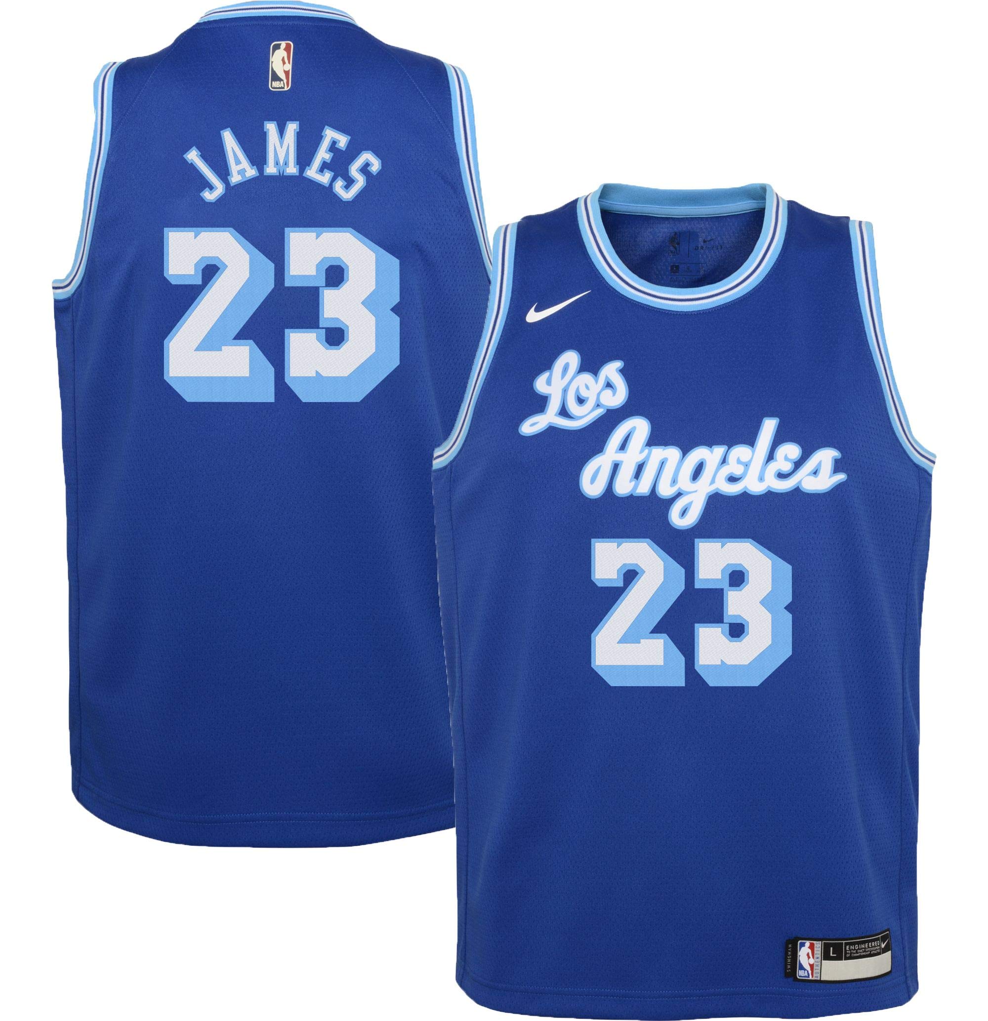 Lebron James Los Angeles Lakers #23 Kids 4-7 Blue Hardwood Classic Edition Jersey