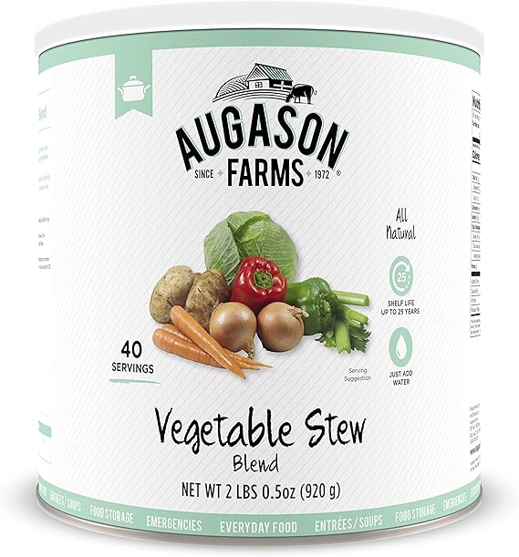 Augason Farms Vegetable Stew Blend 2 lbs 0.5 oz No. 10 Can Amazon.ca