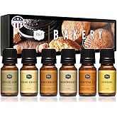 P&J Trading Bakery Set of 6 Fragrance Oils - Pumpkin Pie, Cupcake, Sugar Cookies, Coffee Cake, Snickerdoodle, Gingerbread Candle Scents, Soap Making, Diffuser Oils