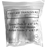 First Aid Training Kits, Basic 100-Pack | MCR Medical | Bulk basic first aid practice training kits for medical classes, includes gauze and gloves, 100-pack classroom set