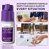 Nailene Ultra-Quick Nail Glue Clear 3g - Fast Bonding Nail Adhesive view 6