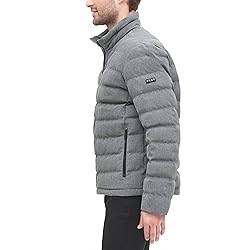 DKNY Men's Jon Quilted Stand Collar Puffer